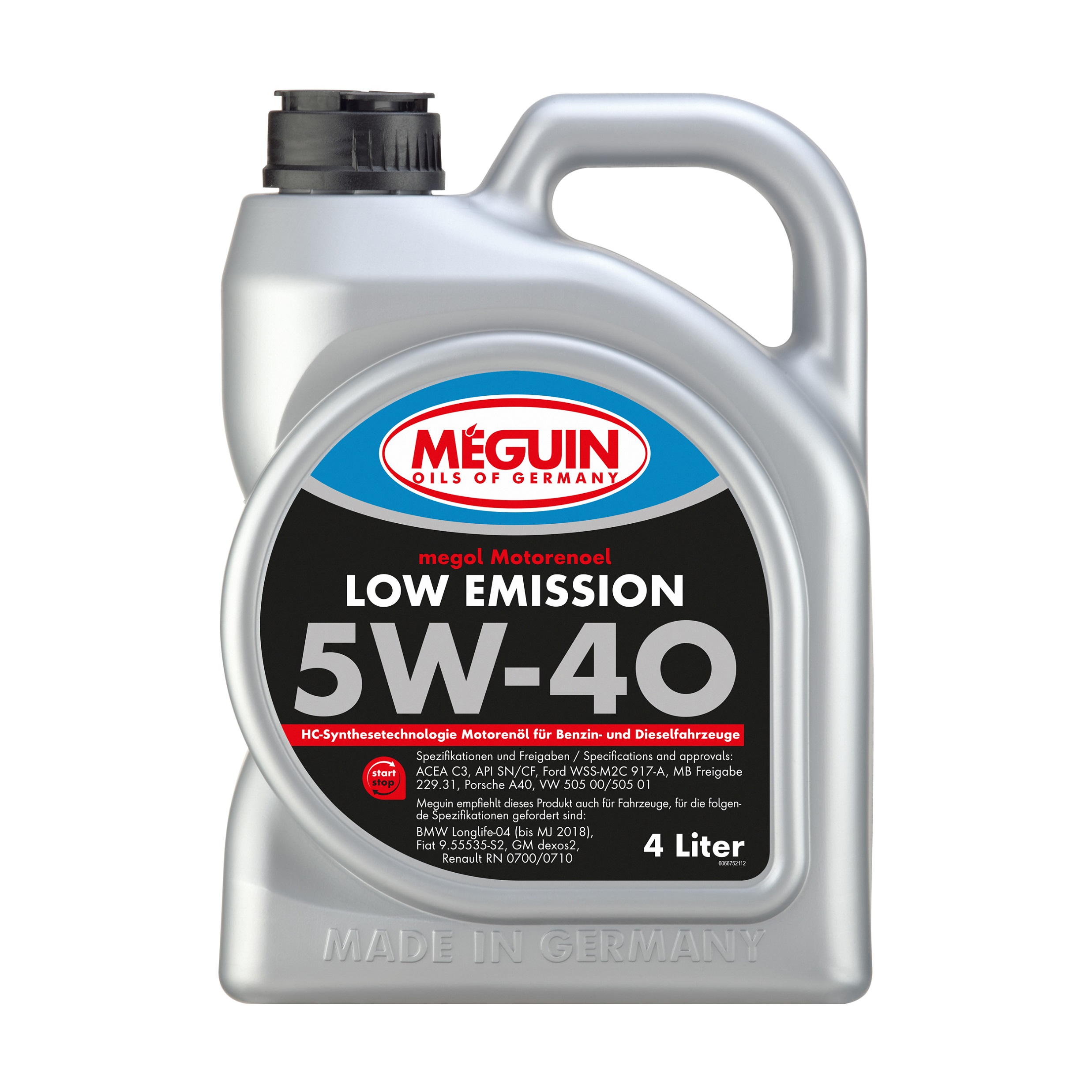 Олива моторна Meguin LOW EMISSION SAE 5W-40 4 л